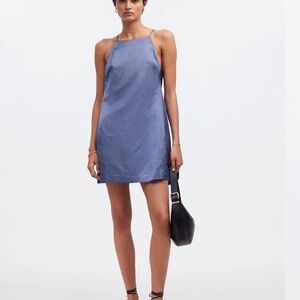 Madewell Sleek Blue Mini Dress
